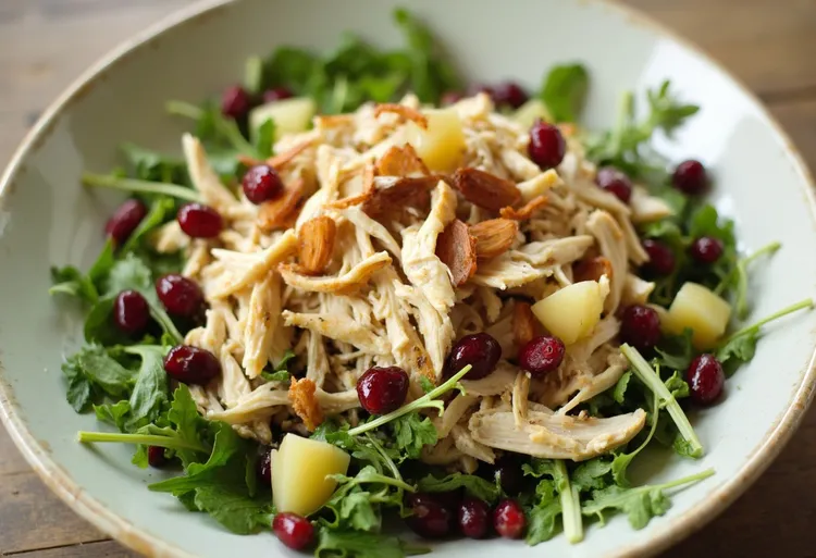 Chicken, almond, mint and watercress salad