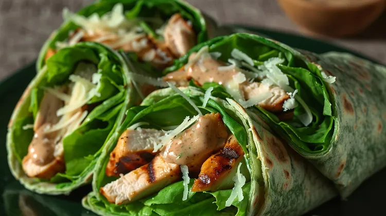 Chicken caesar wraps