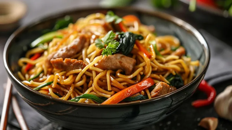Chicken lo mein