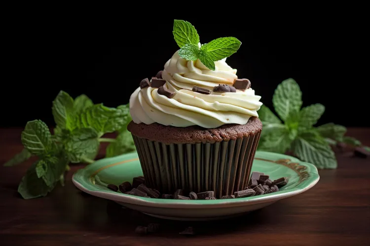 Chocolate mint cakes with choc mint frosting