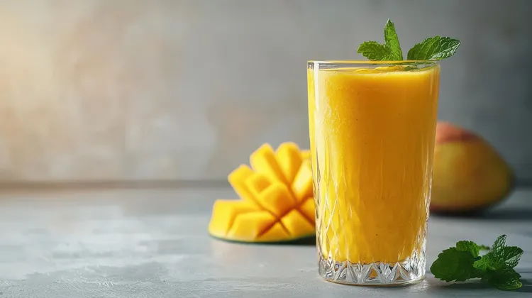 Coconut mango protein shake