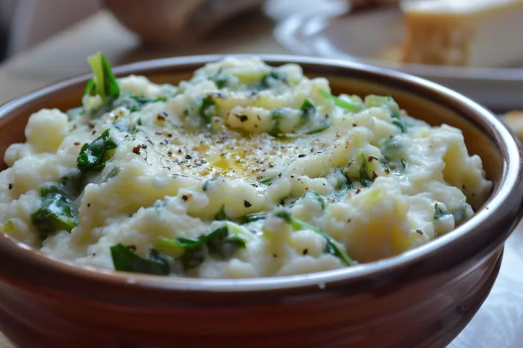 Colcannon with kale and onion