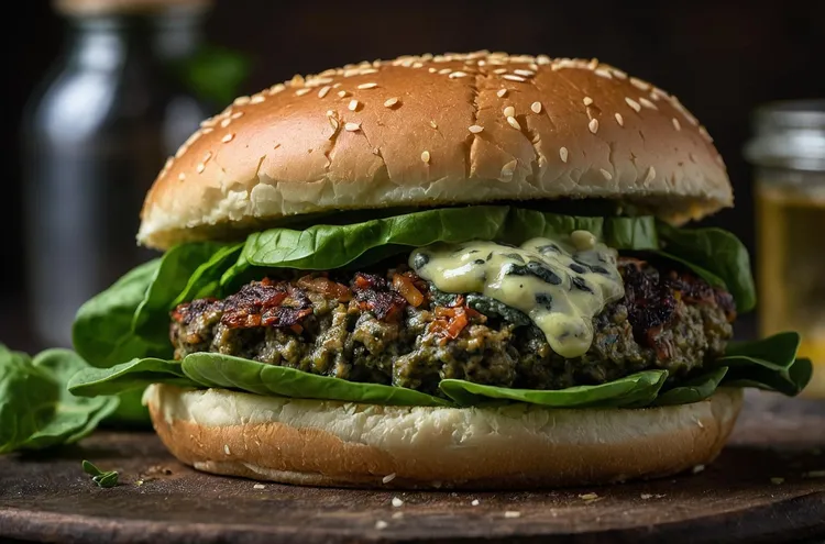 Spinach and cottage cheese turkey burgers