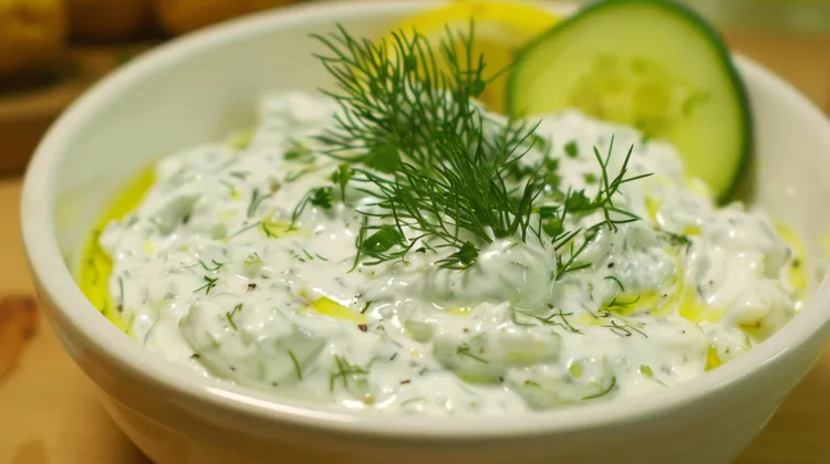 Horseradish dill cucumber dip