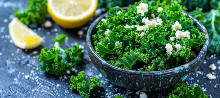 Kale and ricotta salata salad with lemon and olive oil