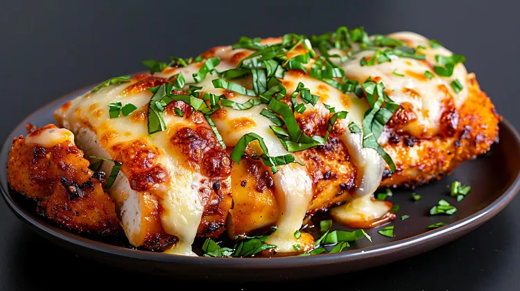 Asparagus and mozzarella stuffed chicken breasts