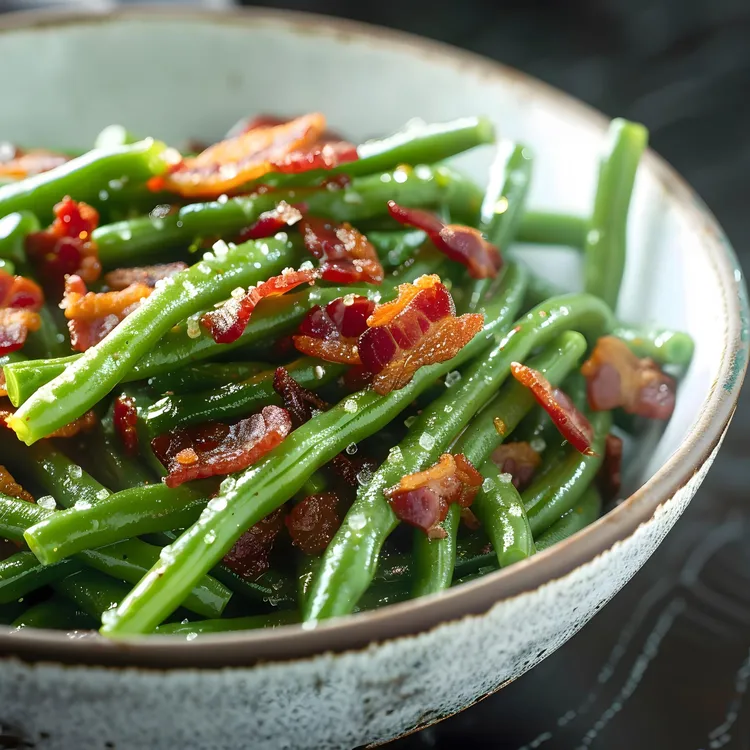 Bacon-lemon green beans