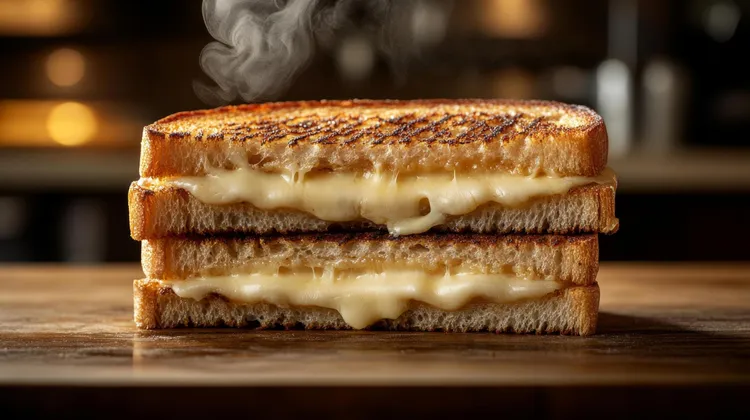 Gouda cheese and rye sandwich
