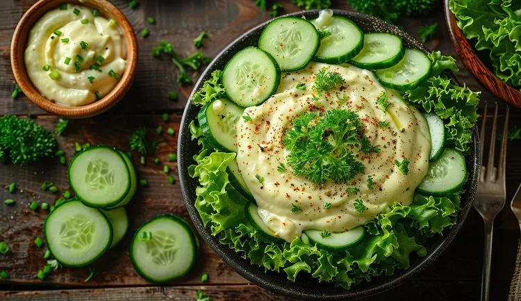 Cucumber & hummus