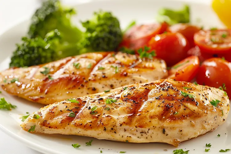 Lemon chicken with olive oil and sea salt