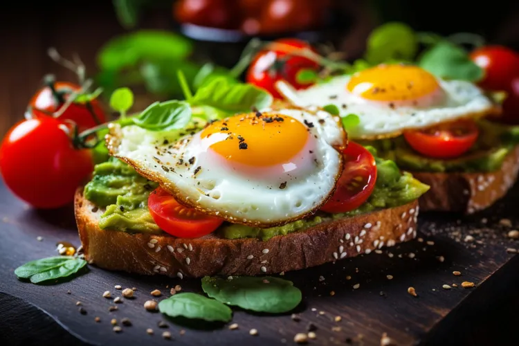 Egg hearts on toast with avocado & tomato salsa