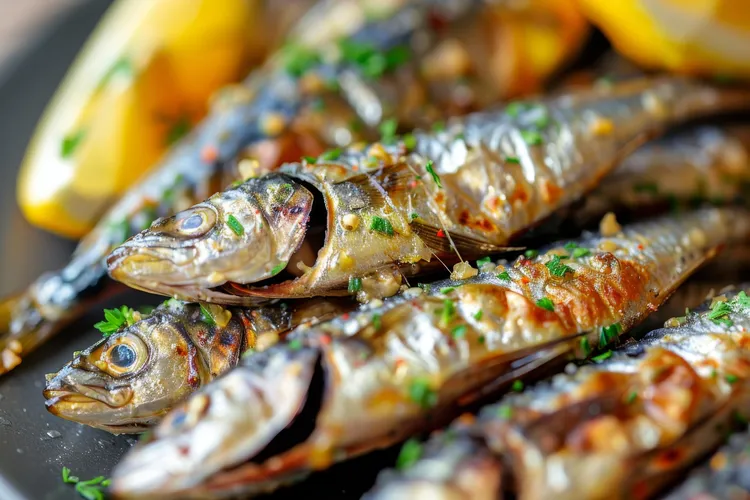 Five-minute keto fried sardines with olives