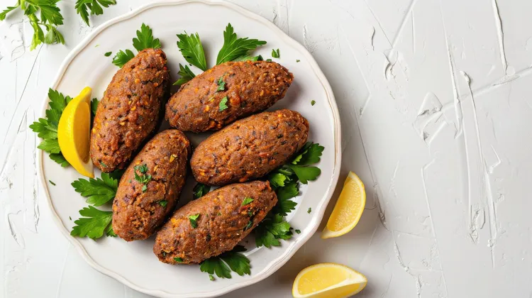 Fried lamb kibbeh