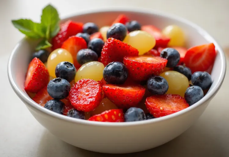 Triple berry fruit salad