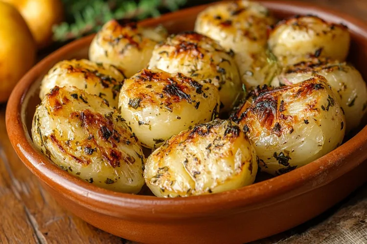 Garlic and herb butter smashed potatoes