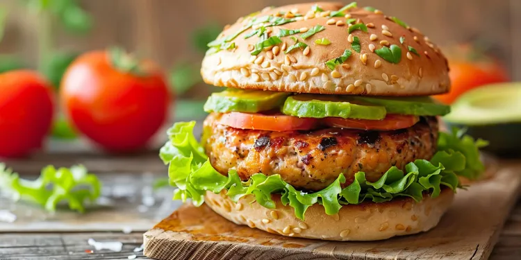 Garlic bacon avocado burgers