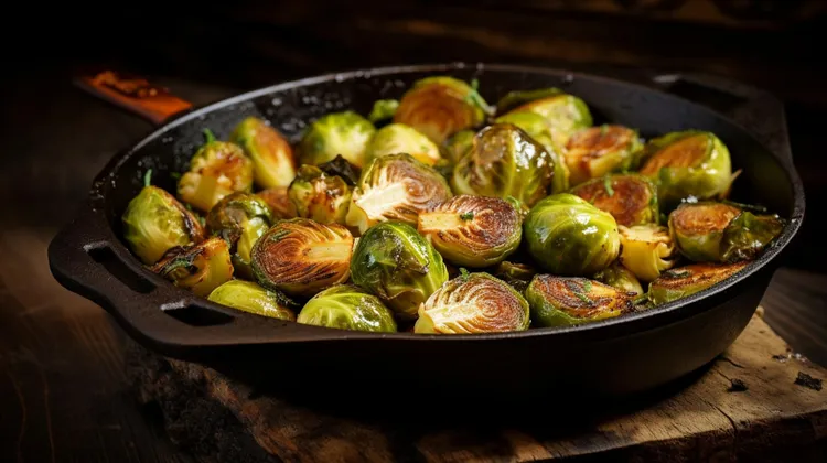 Garlic roasted brussels sprouts