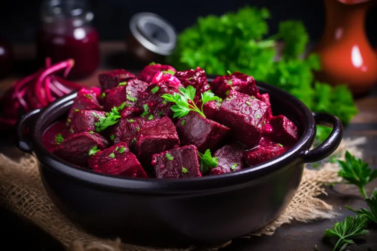 Garlic-roasted beet delight