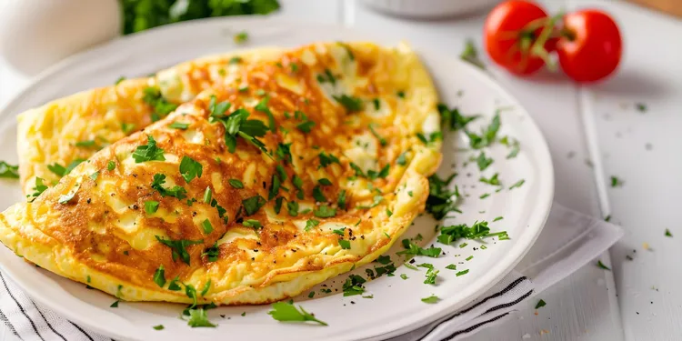 Gouda & green onion omelet