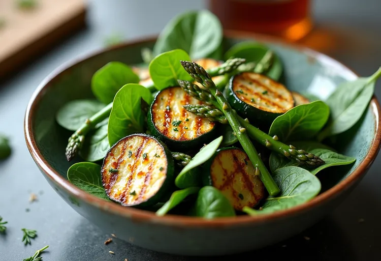 Grilled green salad