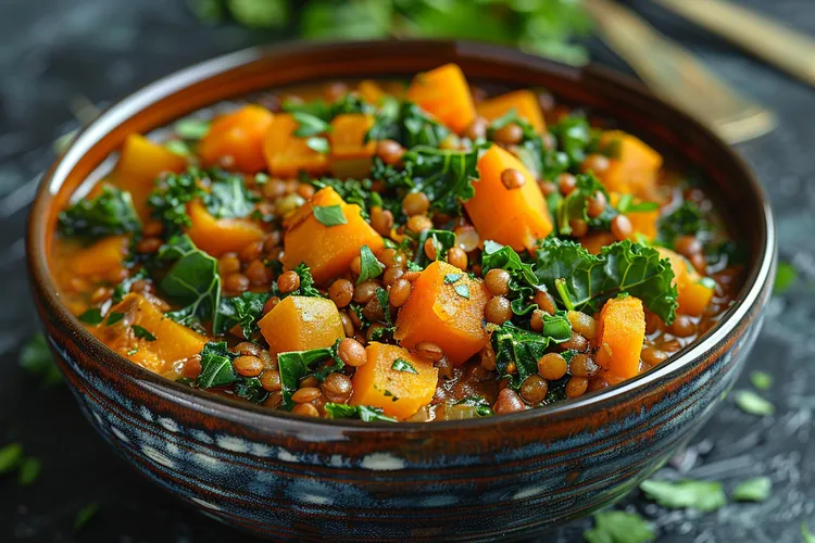 Lentil and sweet potato coconut curry