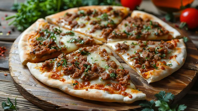 High protein pita pizza