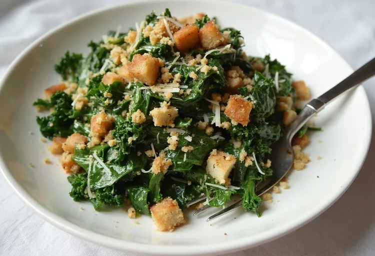 Kale anchovy salad