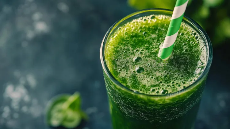 Kale, apple and orange smoothie