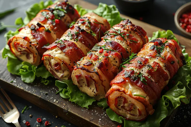 Keto bacon and chicken kyiv