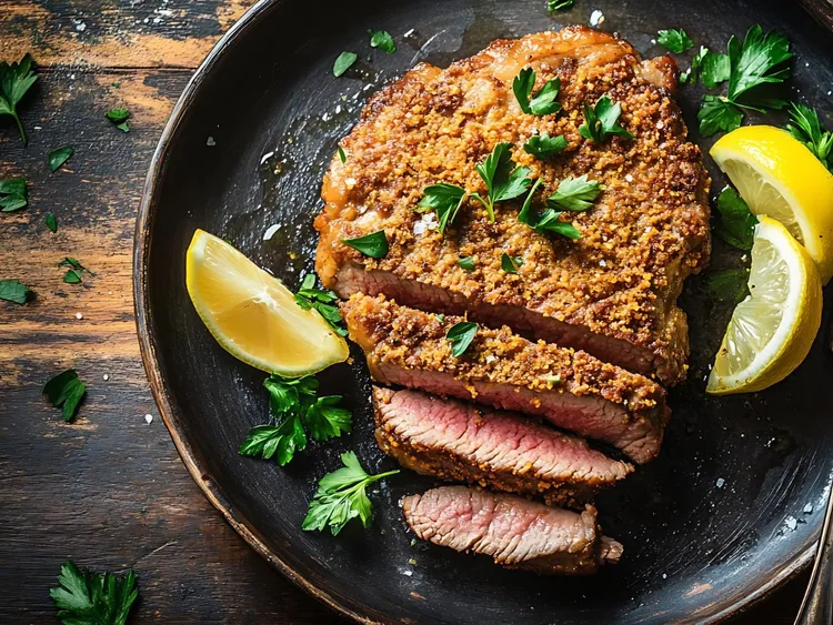 Keto parmesan breaded porkchops