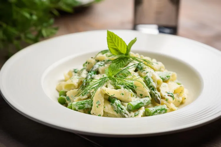 Lemon and asparagus pasta