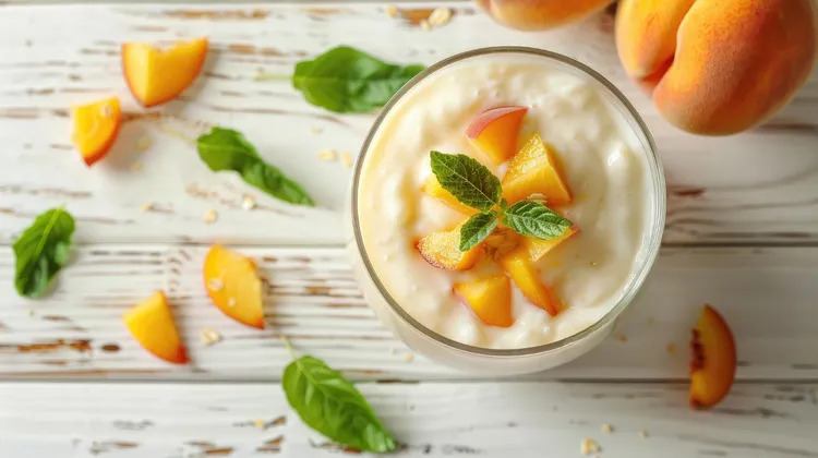 Light peach yogurt