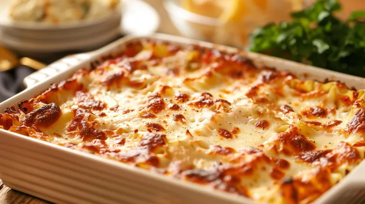 Low carb bacon chicken caesar casserole