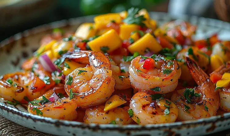Mango coconut shrimp