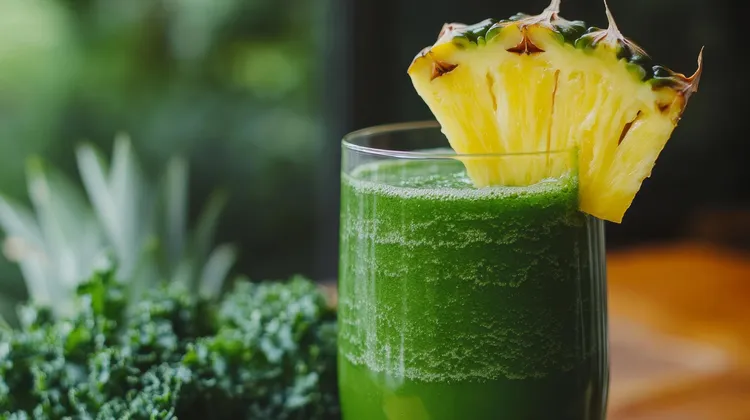 Mango pineapple green smoothie bowl