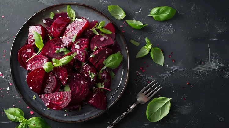 Maple horseradish-glazed roasted beets