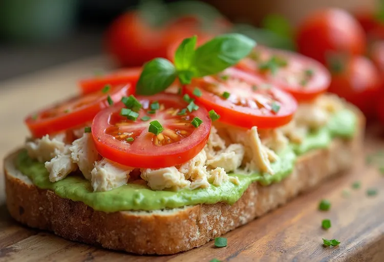 Chicken burgers with basil mayonnaise on open-faced bread