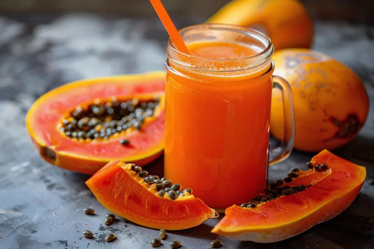 Papaya flaxseed power shake