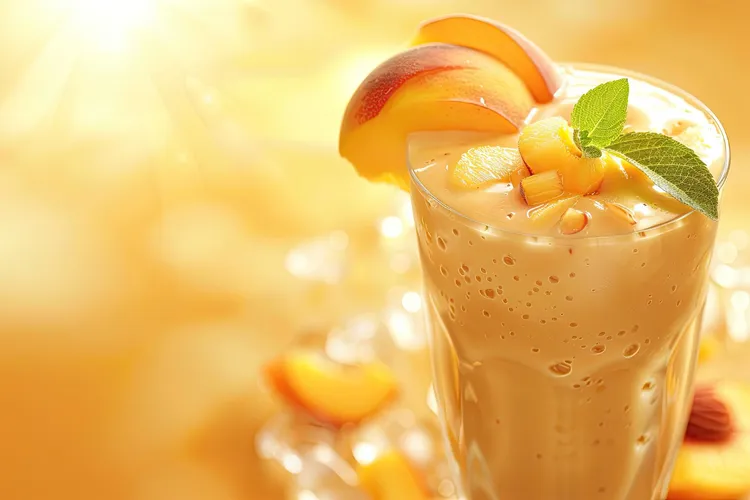 Peach protein smoothie