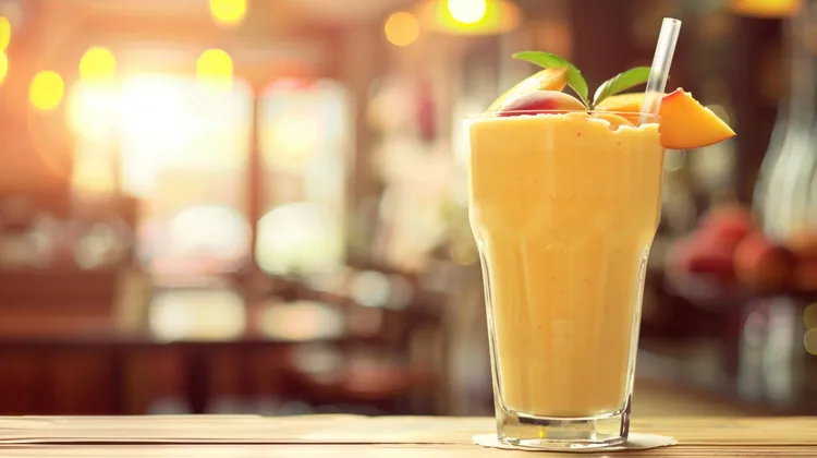 Peach protein smoothie