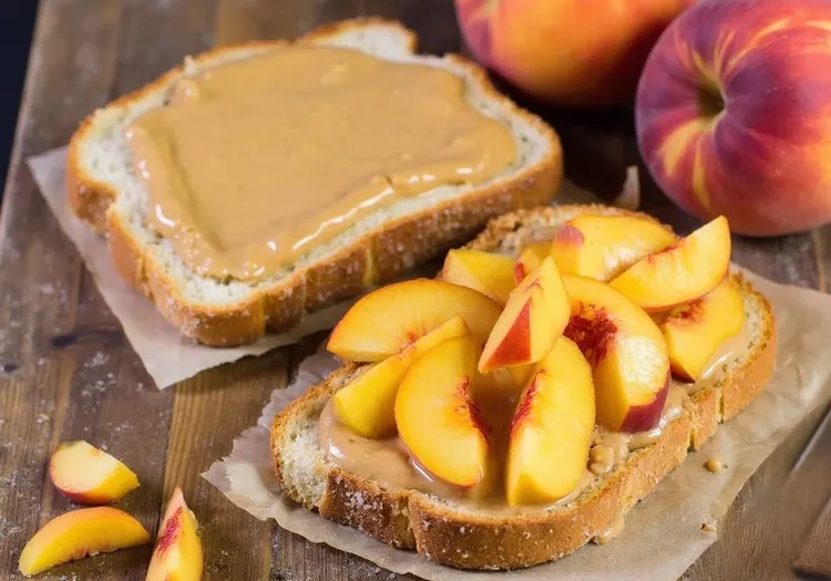 Peachy almond toast