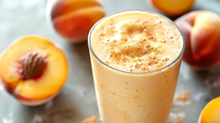 Peach and cream protein shake