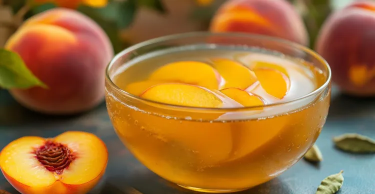 Peaches in ginger syrup