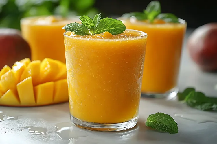 Peanut butter mango smoothie