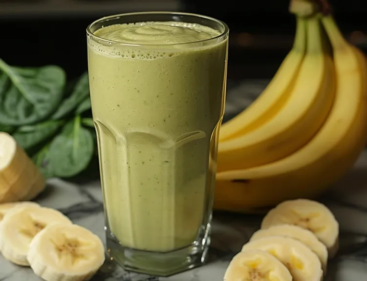 Pear-banana celery spinach smoothie