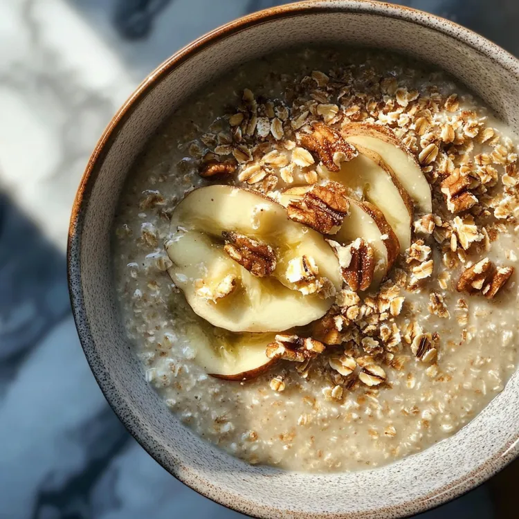 Warm cinnamon pear oatmeal