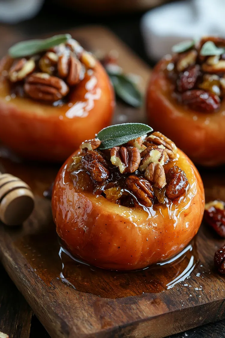 Pecan praline apples