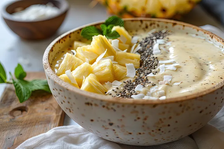 Pina colada chia pudding