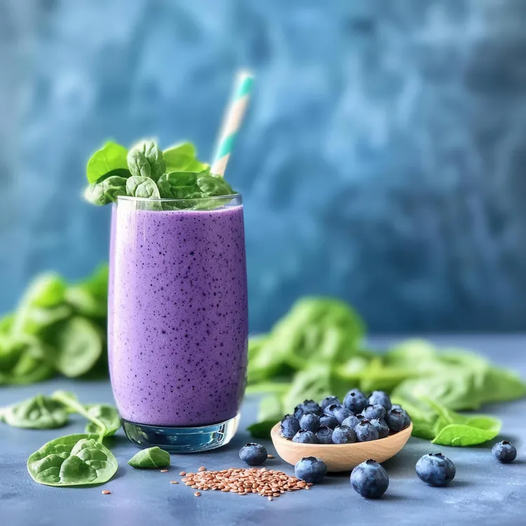 Pomegranate, blueberry and spinach smoothie