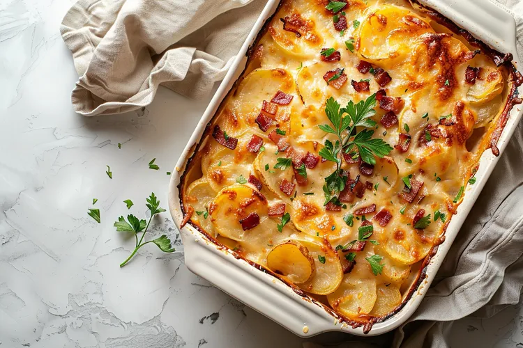 Potato & bacon gratin